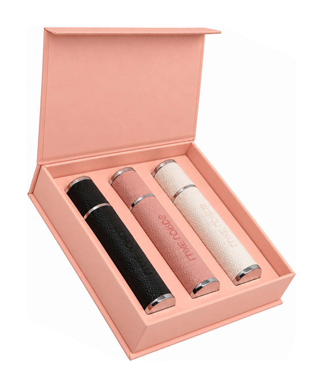 Blush Trio Gift Set – pink box with ivory, blush and black atomizers