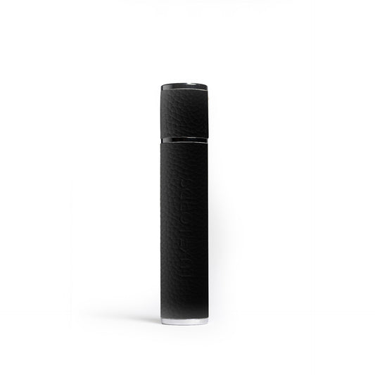 Noir - Timeless black leather perfume atomizer