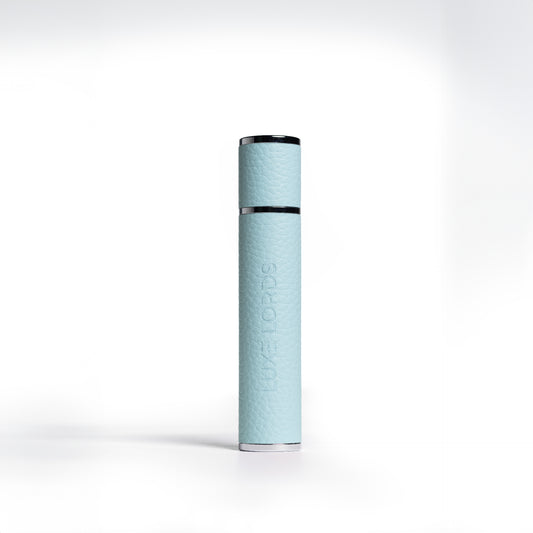 Mist - Serene light blue leather perfume atomizer