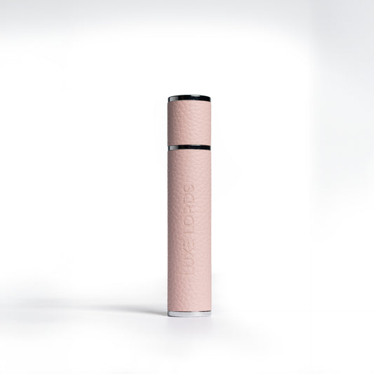 Blush - Soft dusty pink leather perfume atomizer